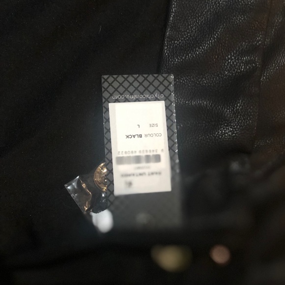 Dress pants with faux leather band - Picture 3 of 3